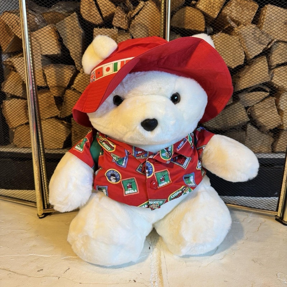 Dayton Hudson 1993 Santa Bear World Traveler Backpack‎ Passport 17"